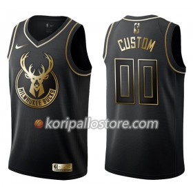 Milwaukee Bucks Custom Nike Musta Golden Edition Miesten Pelipaidat Swingman 